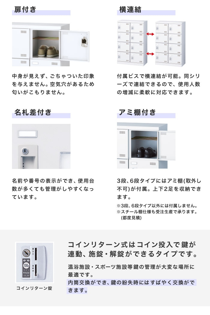 ※直接受け取り限定※ 業務用　シューズロッカー　16足 シューズロッカー 15人用 3列5段 コインリターン錠 コインロッカー