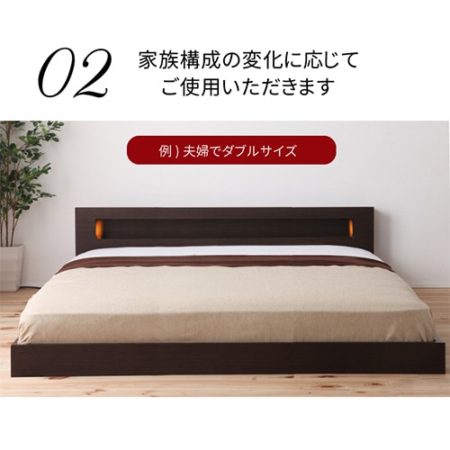 ダブルベット ダブル] ベッドフレーム 単品orマットレスセット 宮付きベッド