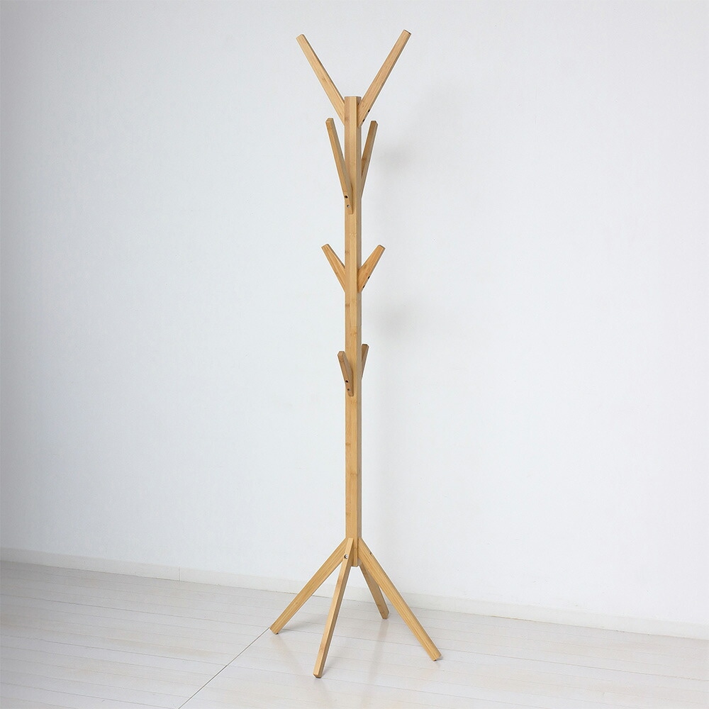 ポールハンガー Bamboo 木製 竹材 ハンガーラック 23551-23555（商品