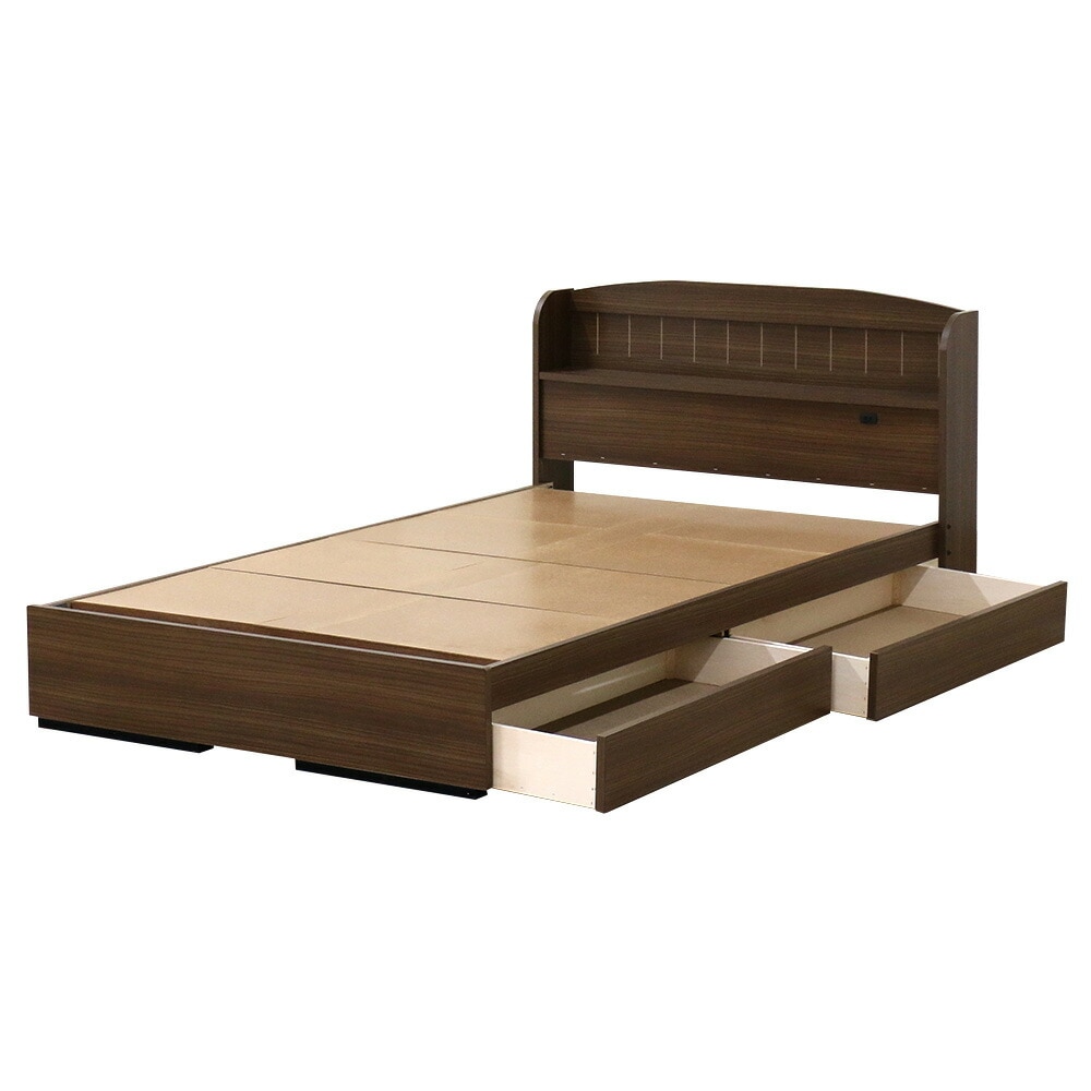 ベッドフレーム シングル 木製 引き出し付き シングルベッド A322-SW