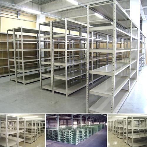 スチールラック 連結 幅90×奥行45×高さ240cm 6段 300kg/段 中量ラック 物品棚 オープンラック スチール棚 収納棚 本棚 オフィス 倉庫 工場 国産 58383306174 スチールラックのキタジマ 軽量 軽中量棚150kg 単体 幅90×奥行45×高さ