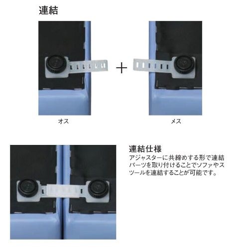 スツール PVCレザー張り 幅600×奥行600×高さ400mm 抗菌 角型スツール