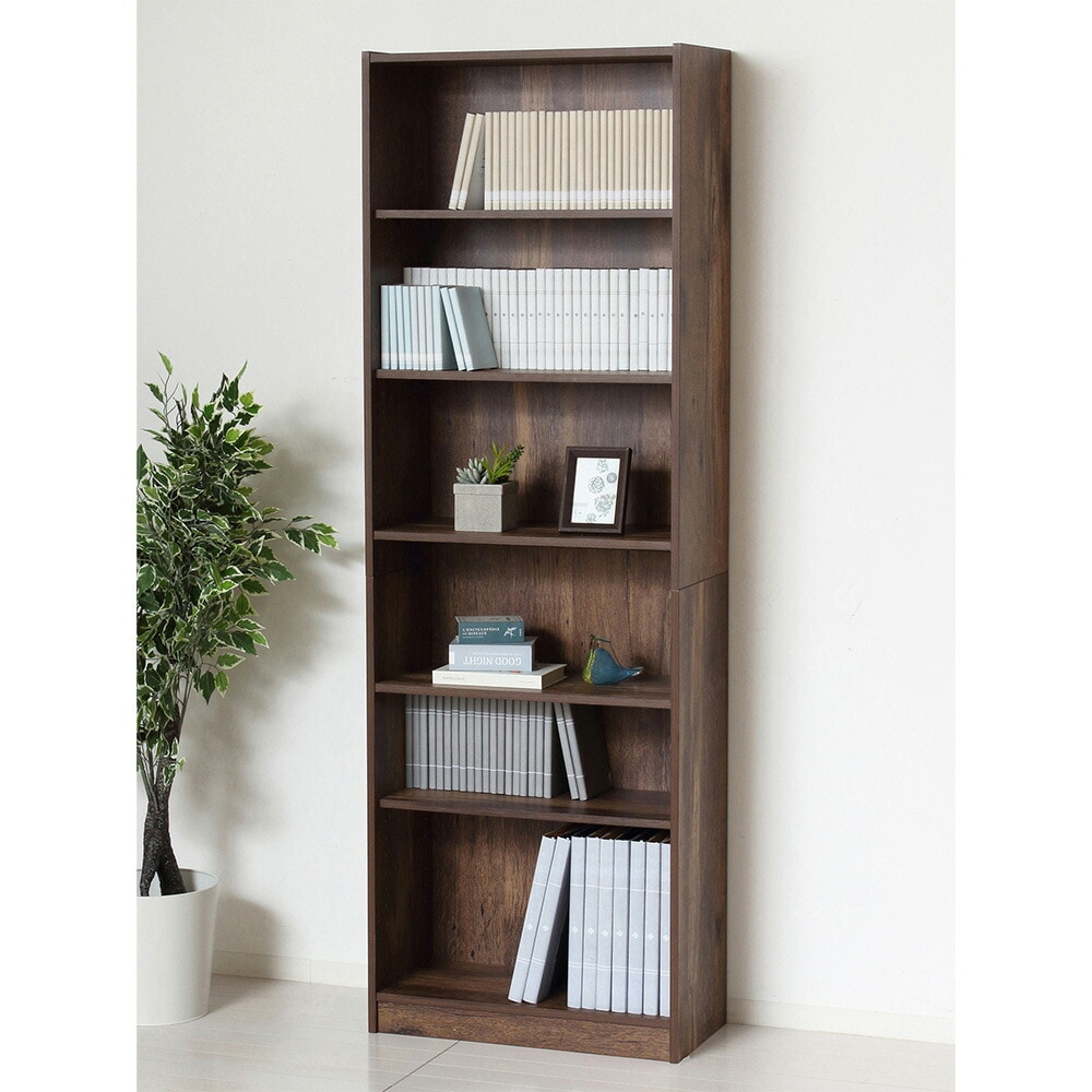 本棚 W600mm 書棚 ブックシェルフ 文庫本ラック 25504-25506（商品番号