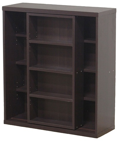 木製スライド式本棚 天然木仕様の本格派ダブルスライド書棚・高さ230cm【書斎家具通販】