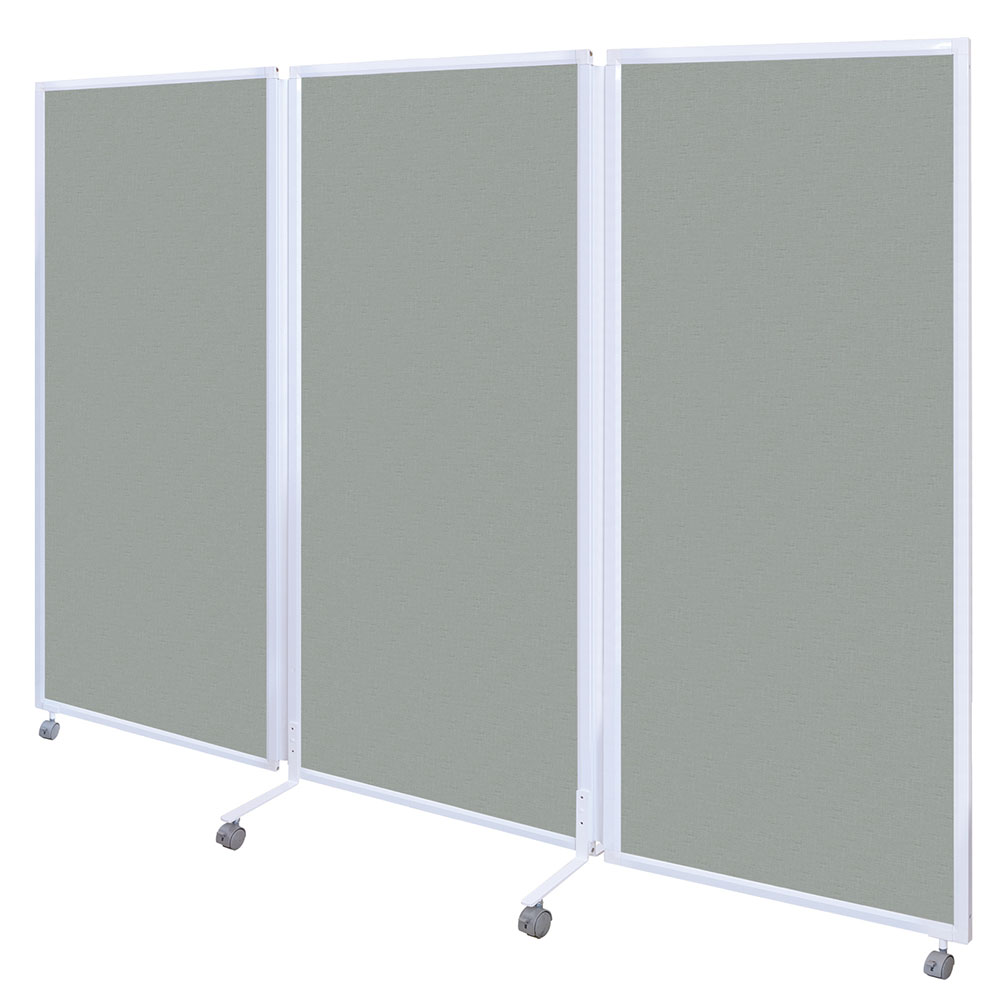 折りたたみパーテーション高さ1.6m長さ1-2m 陳列台 組立不要 持ち運び可能 3連スクリーン 幅2784×奥行476×高さ1803mm キャスター脚 折りたたみ