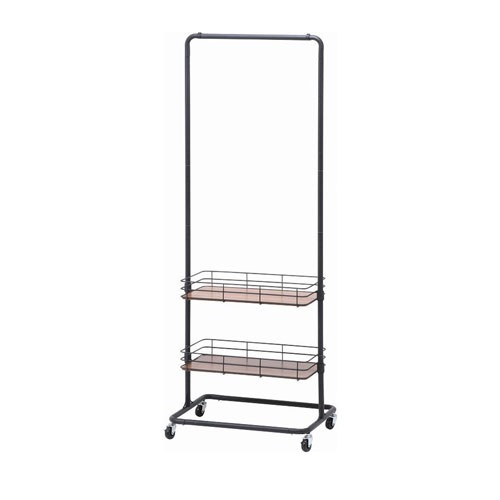 ハンガーラック 幅600×奥行450×高さ1670mm キャスター付きポール