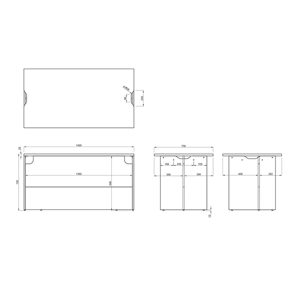 受付カウンター 幅1400×奥行750mm カウンター オフィスカウンター