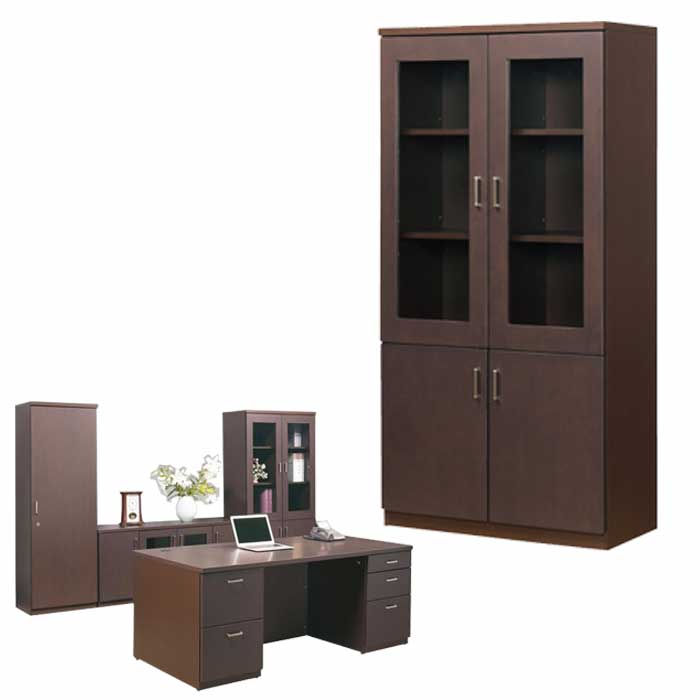 書棚 エグゼクティブ 日本製 ガラス 本棚 KVP-19BS