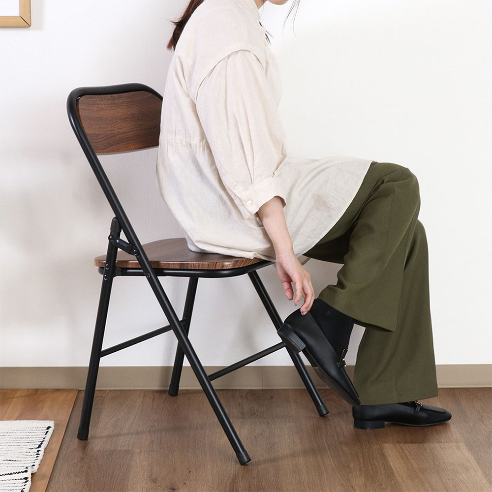 折りたたみチェア 2脚セット 不二貿易 アロン 折り畳み椅子 FBC772-B