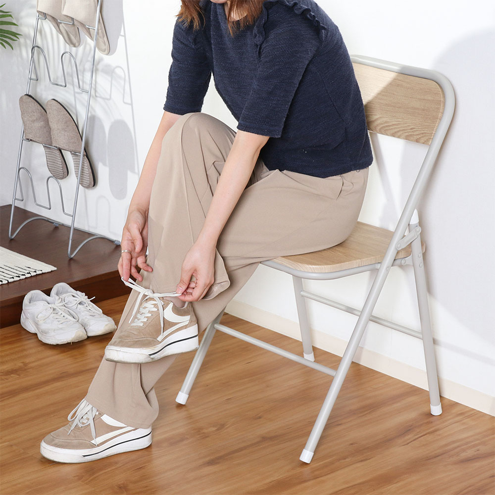 折りたたみチェア 2脚セット 不二貿易 アロン 折り畳み椅子 FBC772-B