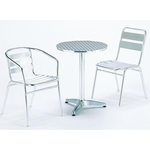 アルミ製シルバーアームチェア 訳あり品　写真をご確認 SF27-12 アルミチェア イス いす 椅子 積み重ね スタック 肘付き AL-53AC