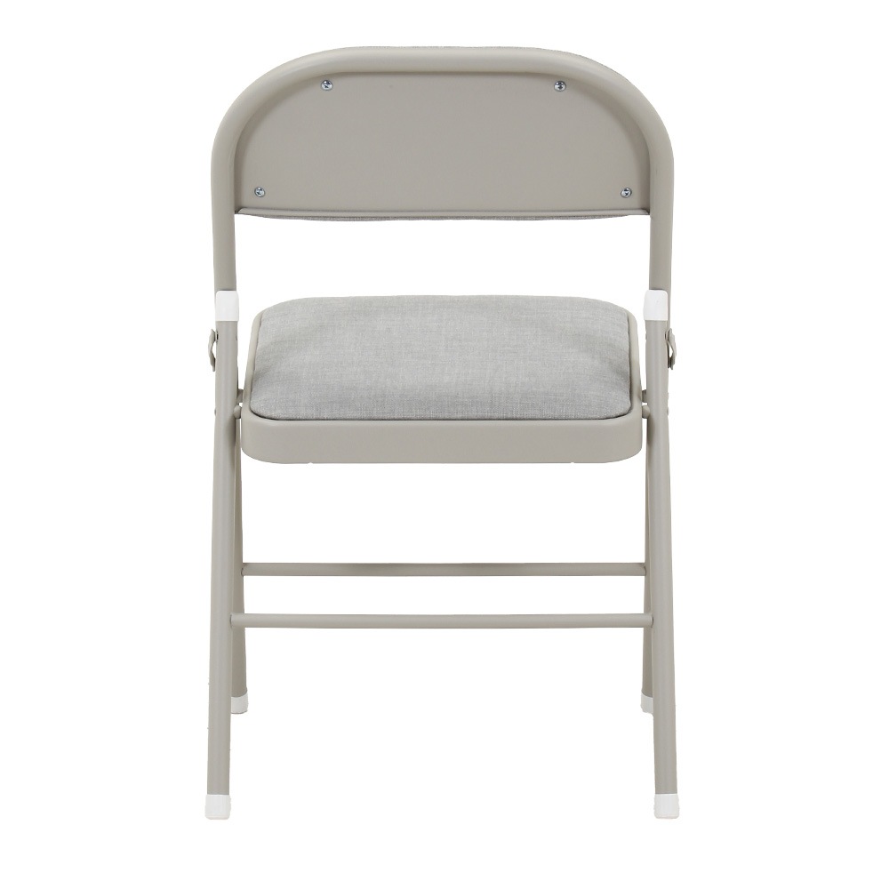 グレー系ファブリック折りたたみチェア2脚セット