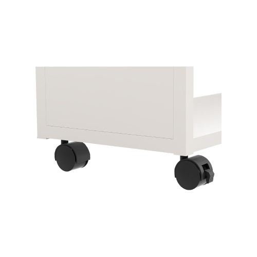 デスクワゴンセット 幅118×奥行59×高さ72㎝ ホワイト キャスター付き