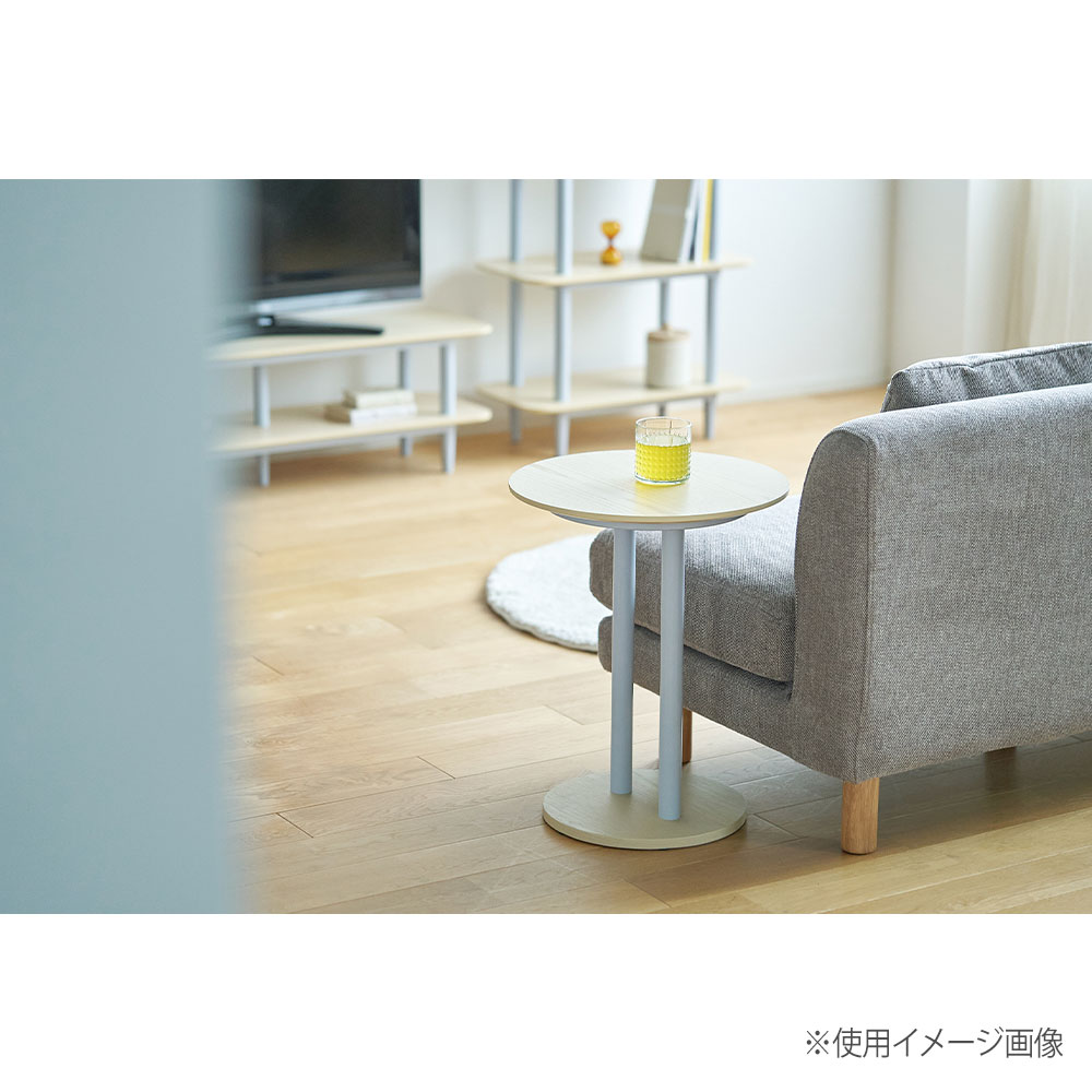 ログ サイドテーブル 直径400×高さ500mm ナチュラル 天然木 LOG-ST001
