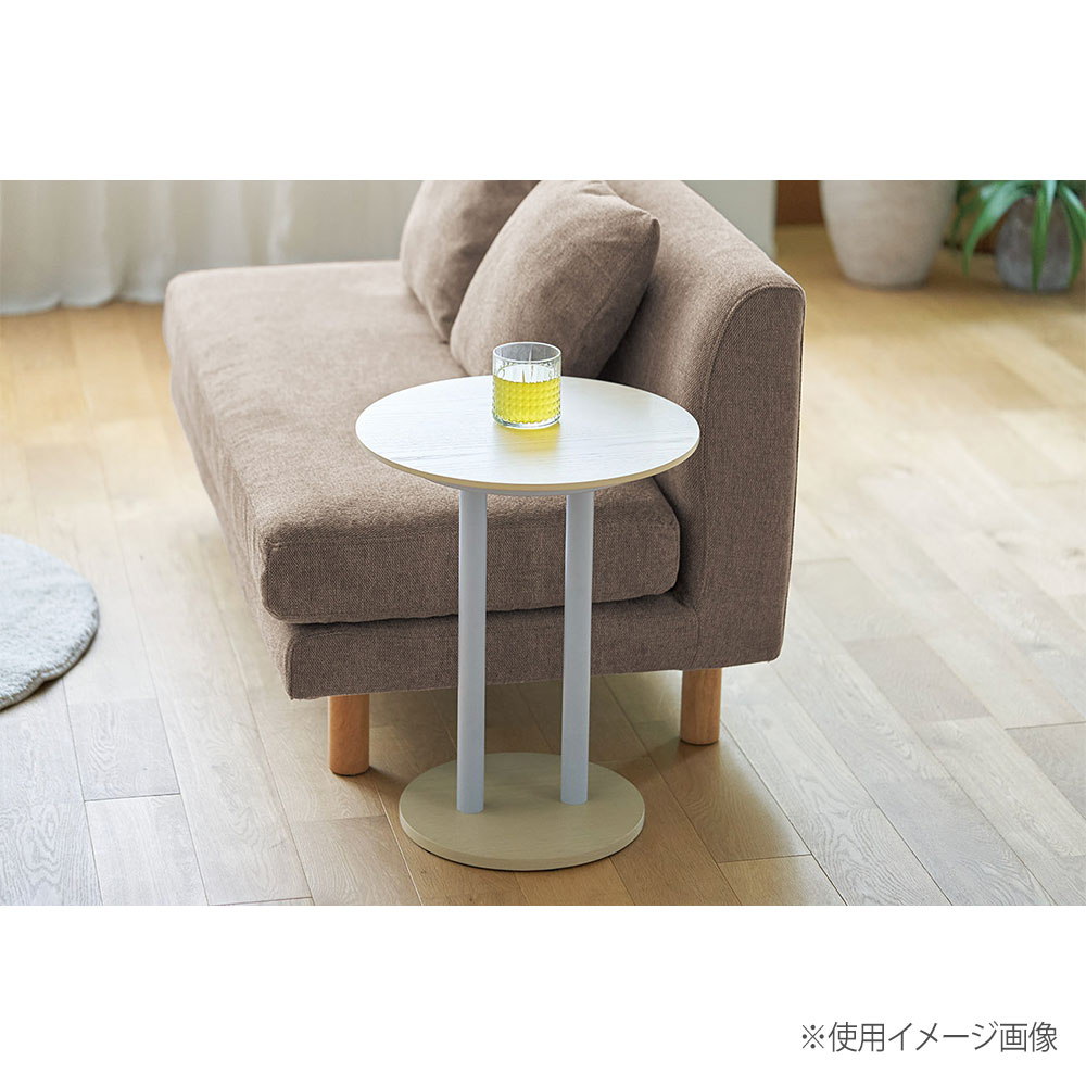 ログ サイドテーブル 直径400×高さ500mm ナチュラル 天然木 LOG-ST001