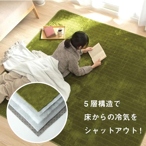 ラグ イケヒコ 185×185cm マット カーペット LYR185（商品番号：ic