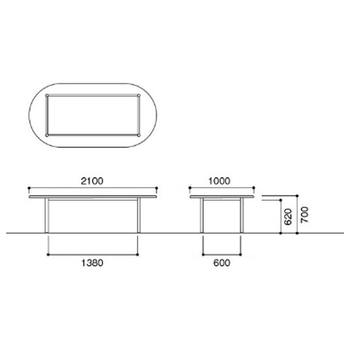 ں1ߎΎߎ5/1722 ߡƥ󥰥ơ֥ ʱ߷ 2100߱1000mm եȥå ѥơ֥ BZ-2110R