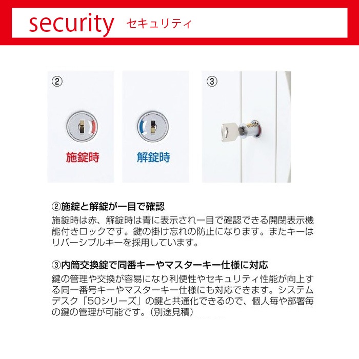 スチールキャビネット 片開き書庫 鍵付き 幅450×奥行500×高さ