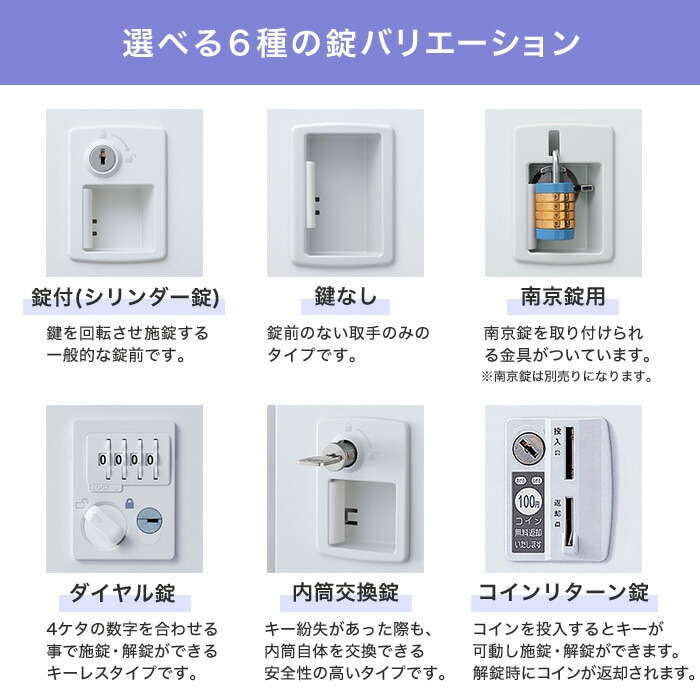 シューズロッカー 20人用 4列5段 内筒交換錠 鍵付き SLBW-M420-T3