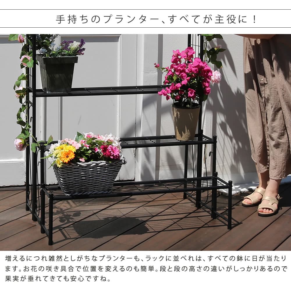 フラワースタッズ装飾　オールブラック　本革　６丁差し　SCA-235/CKA フラワースタッズ装飾 オールブラック 本革 6丁差し SCA-235/CKA