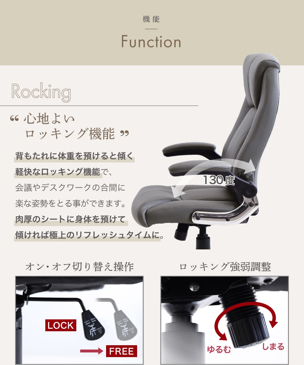 オフィスチェア エグゼクティブチェア パソコンチェア ハイバック 事務