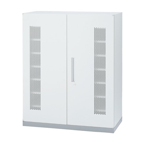 スチールPC収納 両開きPCロッカー 鍵付き 幅900×奥行450×高さ1050mm TF-PC-11-9045-OW 東洋事務器工業