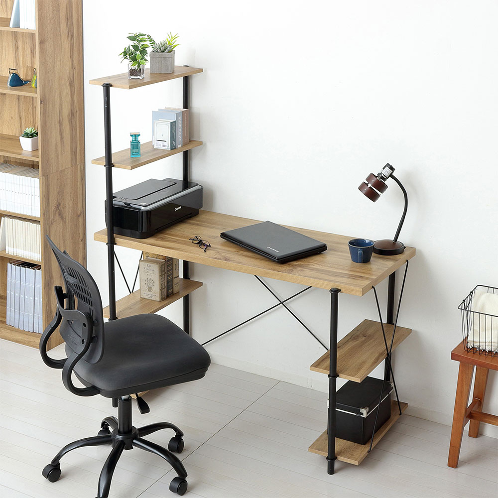 ワークデスク W122×H136.5cm パソコンデスク PCデスク デスク 25507
