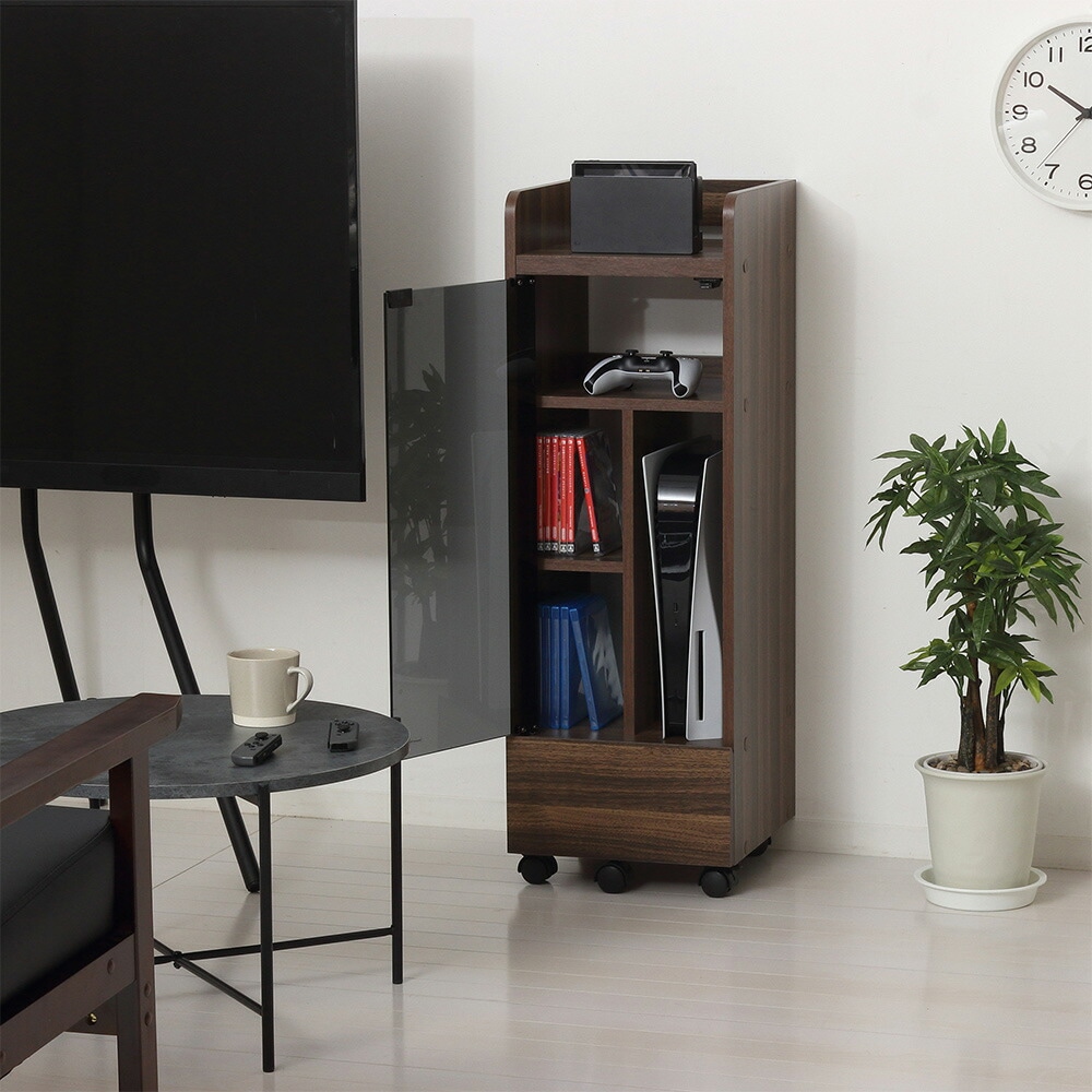 ゲーム機ラック クロシオ 収納 収納棚 キャスター付き 25237-25241