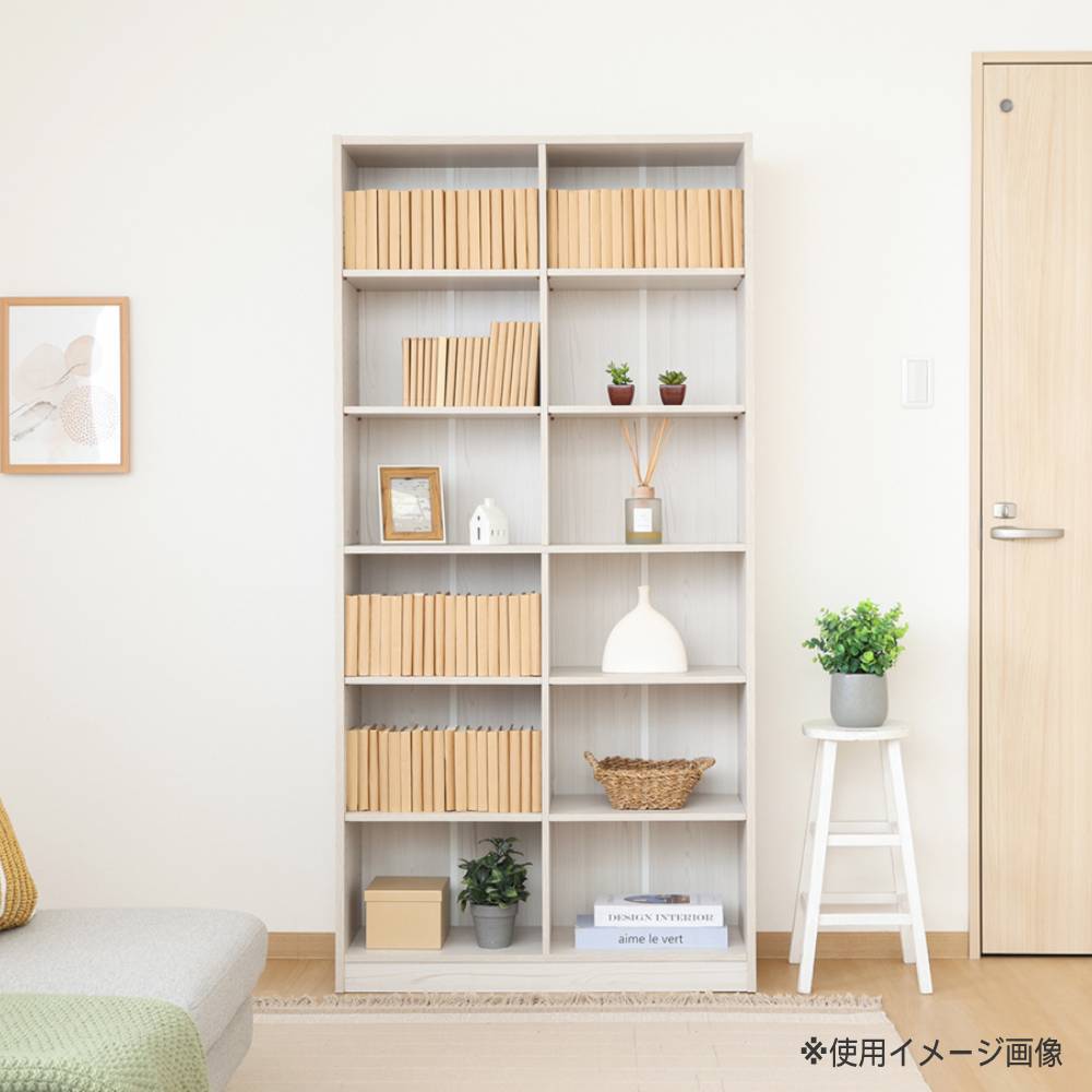 ワイドシェルフ 幅881×奥行295×高さ1800mm カラーボックス オープン