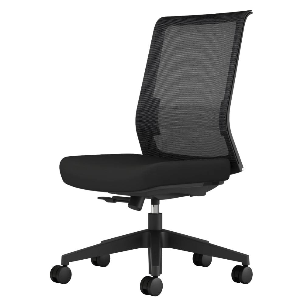 オフィスチェア コクヨ エントリー2 肘なし ブラックフレーム 樹脂脚