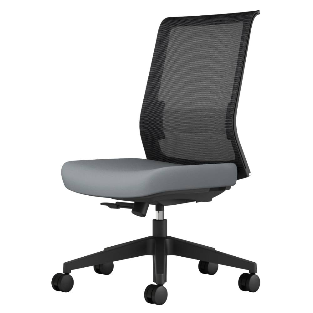 オフィスチェア コクヨ エントリー2 肘なし ブラックフレーム 樹脂脚