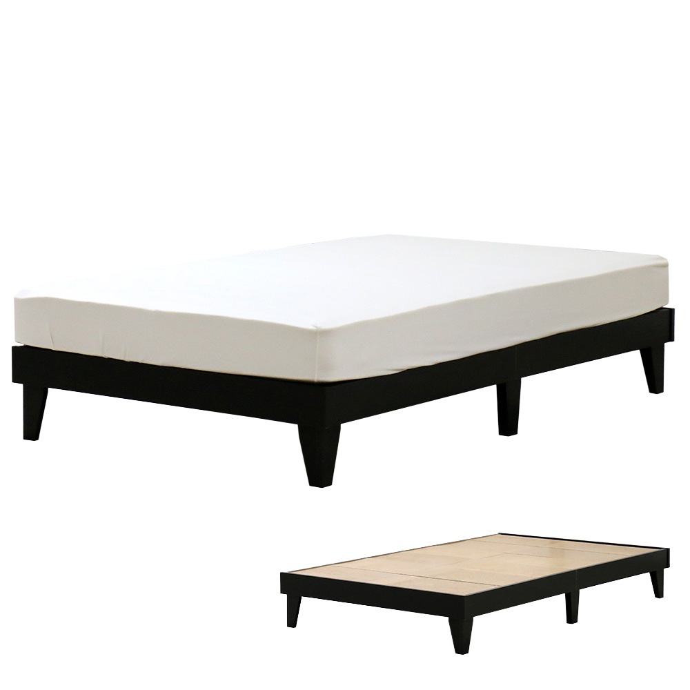 シングルベッド ヘッドレスタイプ マットレス付き 木製 ヘッドレス