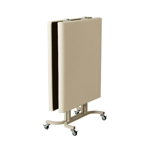 折りたたみベッド 幅1810×奥行760×高さ610mm キャスター付 合成皮革