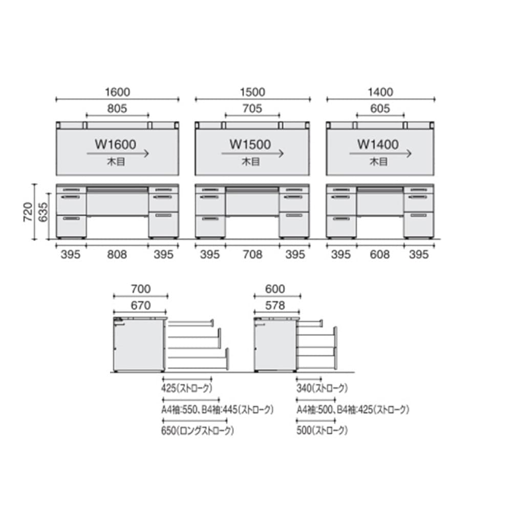 オフィスデスク コクヨ 幅1500×奥行700mm A4B4 両袖机 SD-ISN157CABS