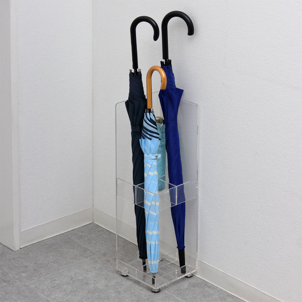 傘立て アジャスター付き 完成品 アクリル傘立て コンパクト傘立て