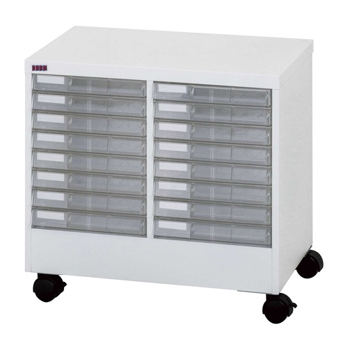 レターケース A4浅型8段2列 キャスター付き 書類ケース フロアケース A4PT-208NLC