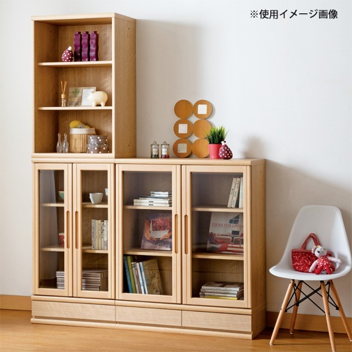 木製キャビネット 引き戸 幅602×奥行410×高さ952mm 扉付き収納
