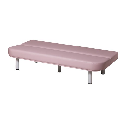 ソファベッド 幅1650×奥行815×高さ735mm ピンク PVC張り