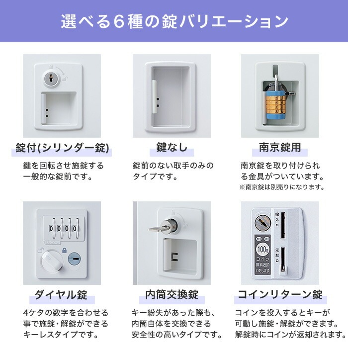 シューズロッカー 18人用 3列6段 シリンダー錠 網棚付き SLBW-18-S2 シューズロッカー 18人用 3列6段 シリンダー錠 網棚付き SLBW-18-S2