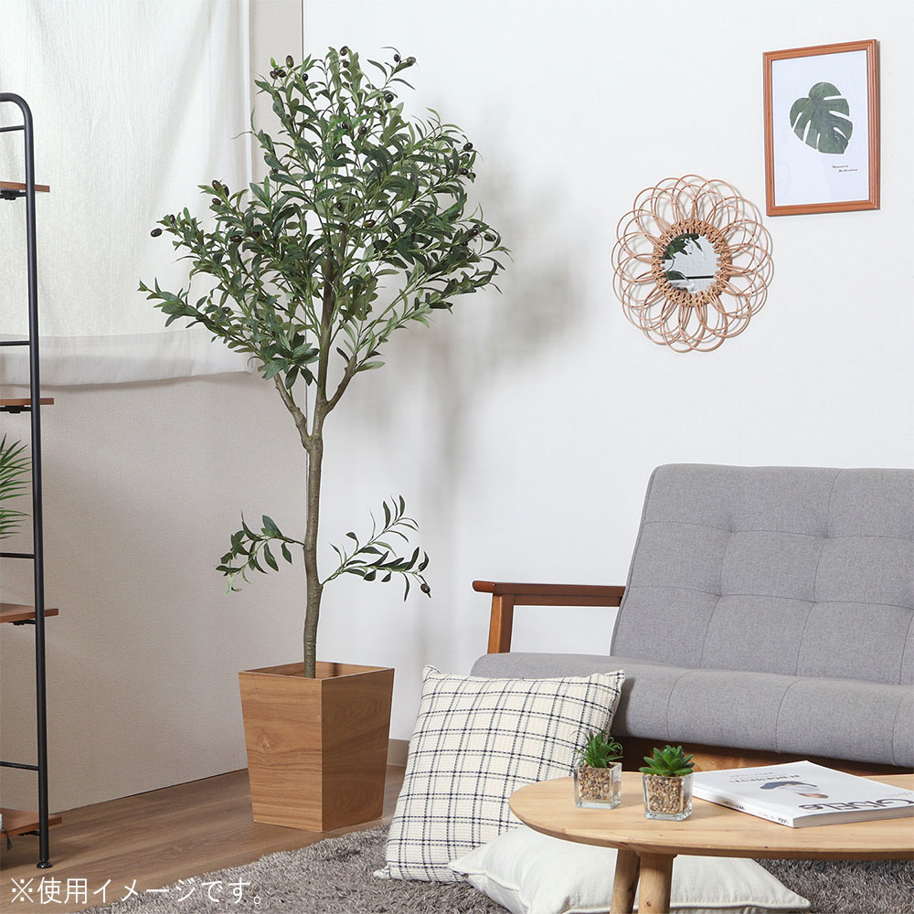 フェイクグリーン オリーブ 幅750×奥行550×高さ1500mm アートグリーン