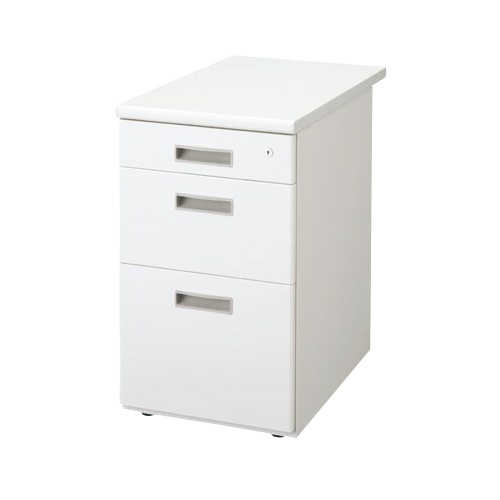 サブデスク　袖机 脇机 袖机 サイドデスク 3段 幅400×奥行700×高さ700mm LCS-047