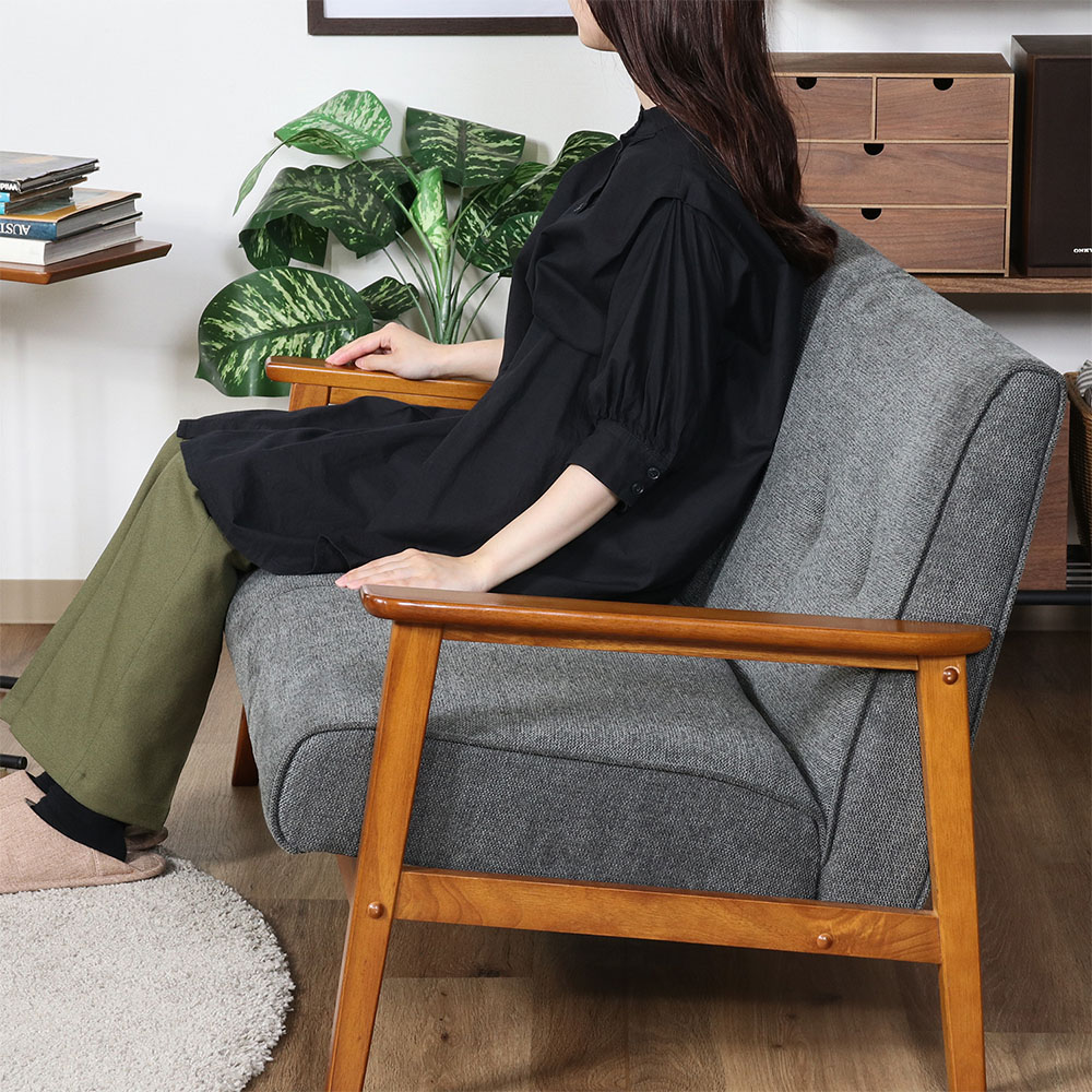 ファブリックソファ 2人掛け 肘付き リビングソファ 73763-73764（商品