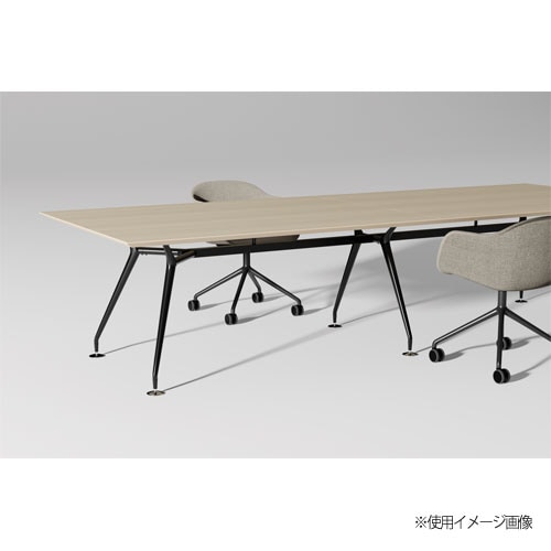 会議テーブル 角型 幅2400×奥行1200×高さ720mm ワイヤリングボックス付