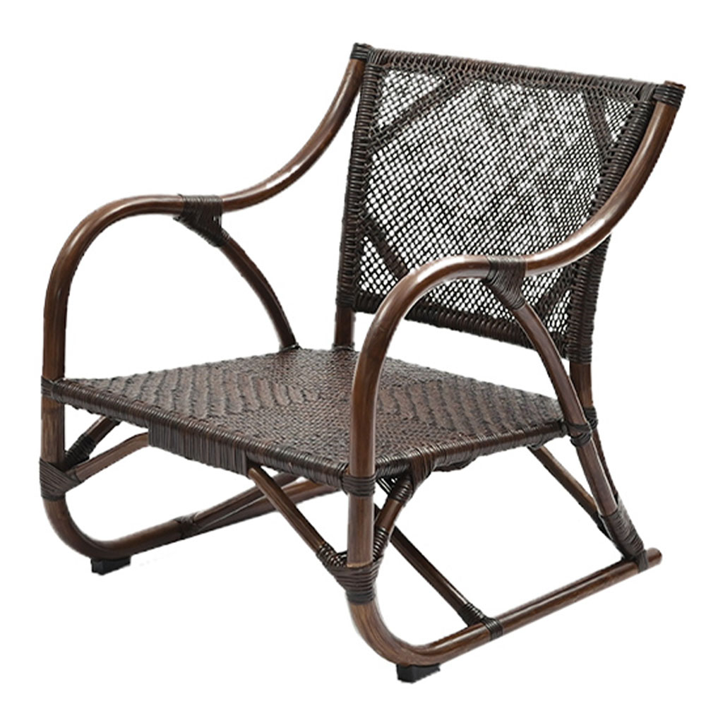 パーソナルチェア ラタン 肘付き 座面高36cm ダイニングチェア C201