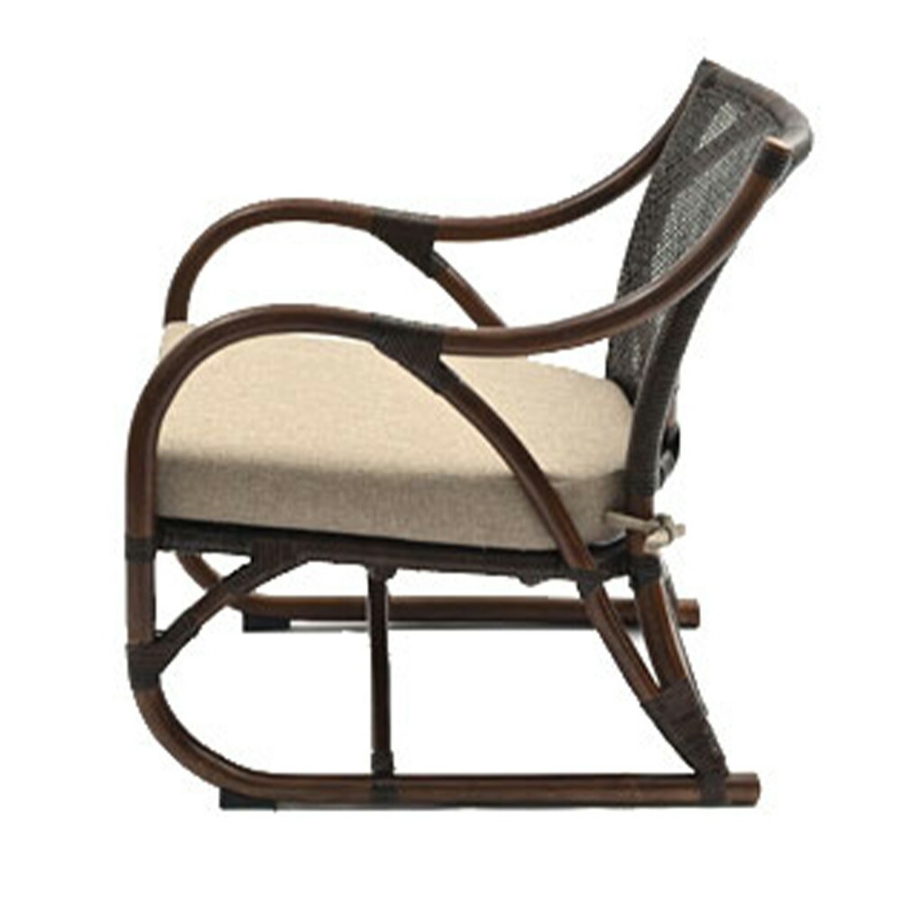 パーソナルチェア ラタン 肘付き 座面高36cm ダイニングチェア C201