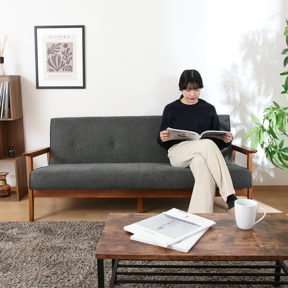 ファブリックソファ 3人掛け 肘付き リビングソファ 71736-71737(商品 ファブリックソファ 3人掛け 肘付き リビングソファ 71736-71737(商品