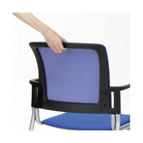 ミーティングチェア 4脚セット 会議椅子 スタッキングチェア