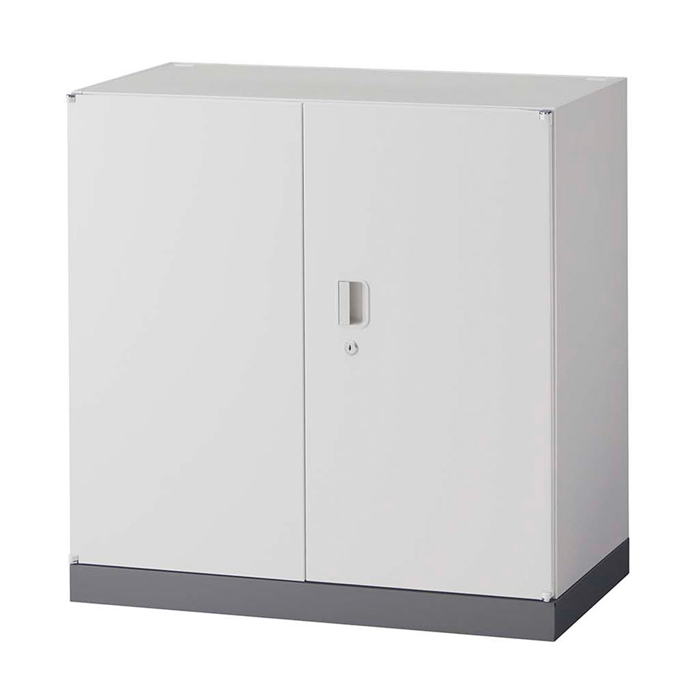 両開き書庫 ライオン事務器 レオ 2段 幅800×奥行450×高さ810mm