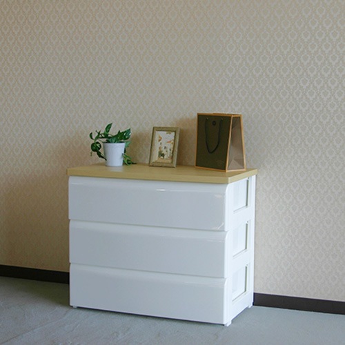 チェスト 3段 幅74cm ワイド 収納ボックス 4907556-187765（商品番号