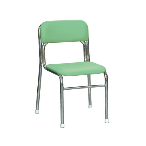 みーちゃんイタリア製 クラシックな緑とクリームストライプ 2脚椅子55cm スタッキングチェア 座面高38cm 5脚セット 幅450×奥行460×高さ690mm